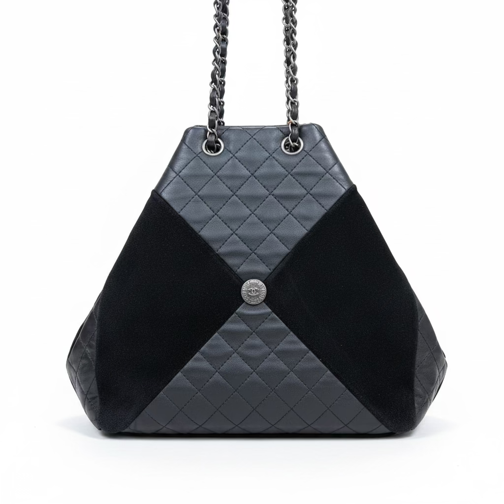 Chanel Quilted Leather & Suede Fringe Tassel Drawstring Bucket Bag