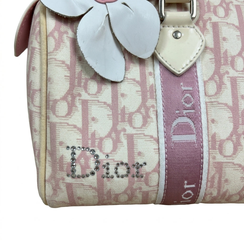 Christian Dior Vintage Trotter "Girly" Floral Boston Bag