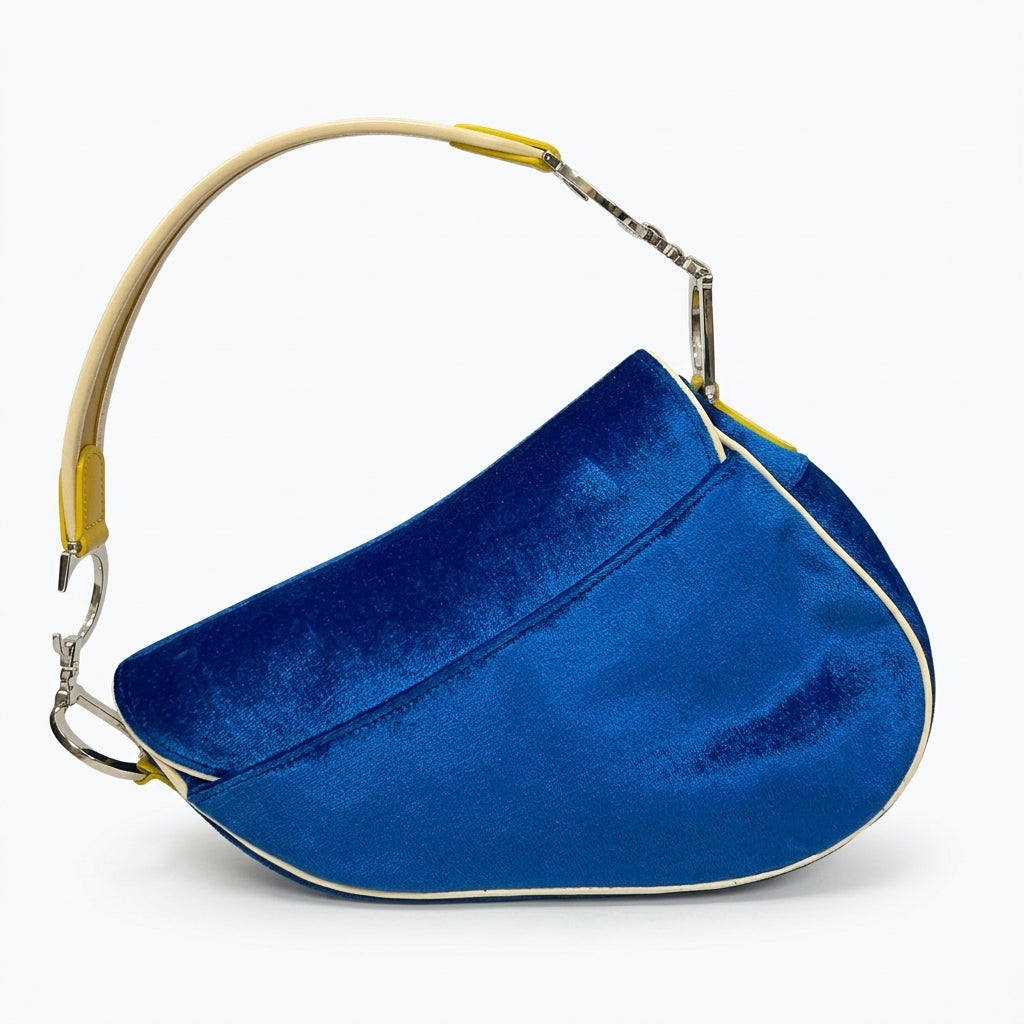 Christian Dior Vintage Velvet "Adiorable 69" Saddle Bag