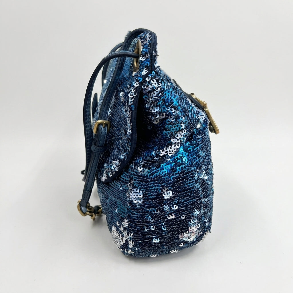 Miu Miu Paillette Sequin Flap Chain Shoulder Bag
