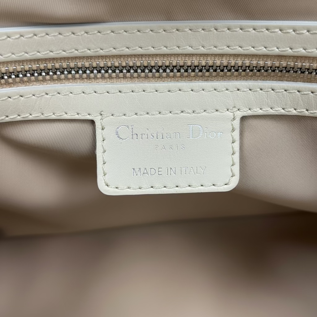 Vintage Christian Dior Beige Trotter Romantique Pocket Tote