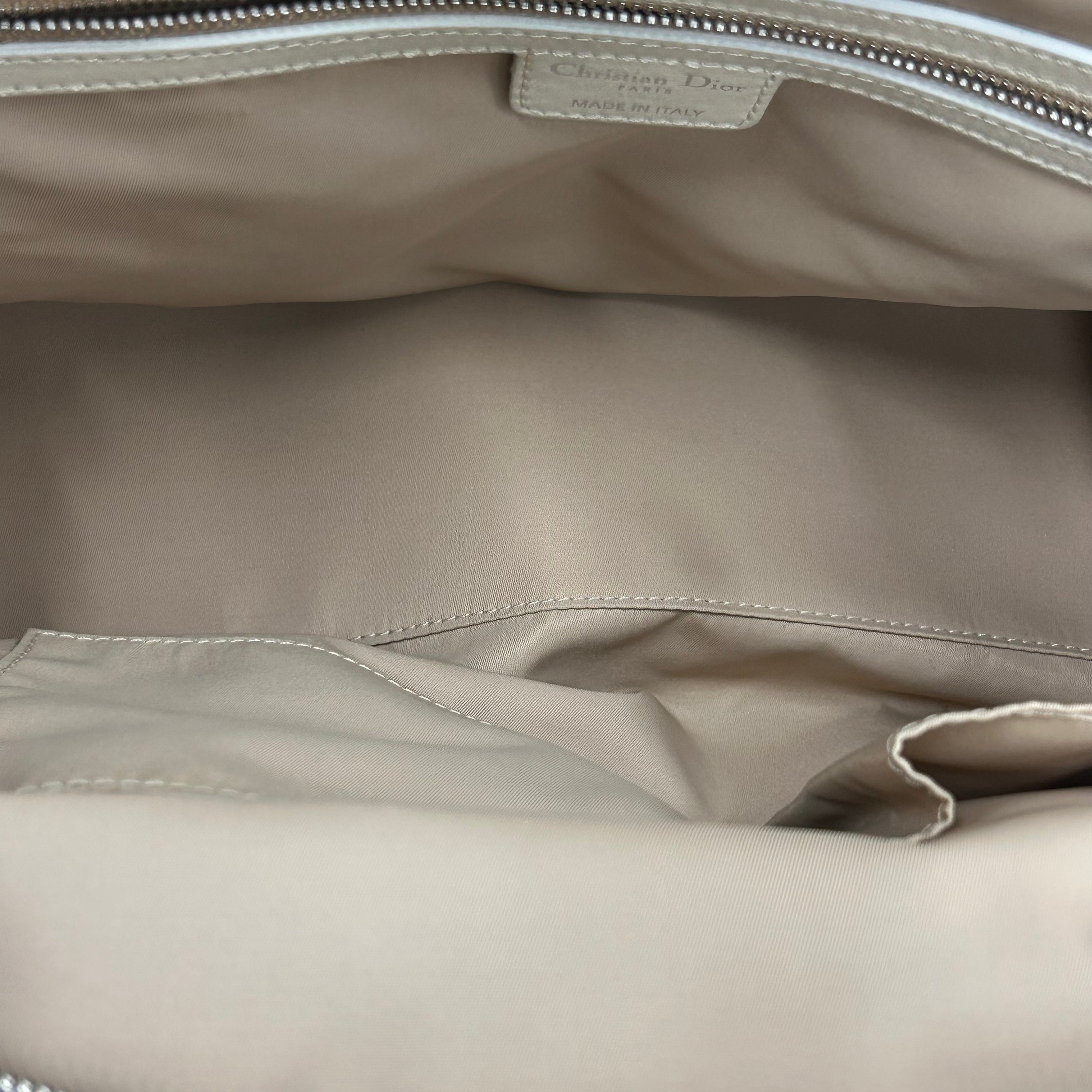 Vintage Christian Dior Beige Trotter Romantique Pocket Tote