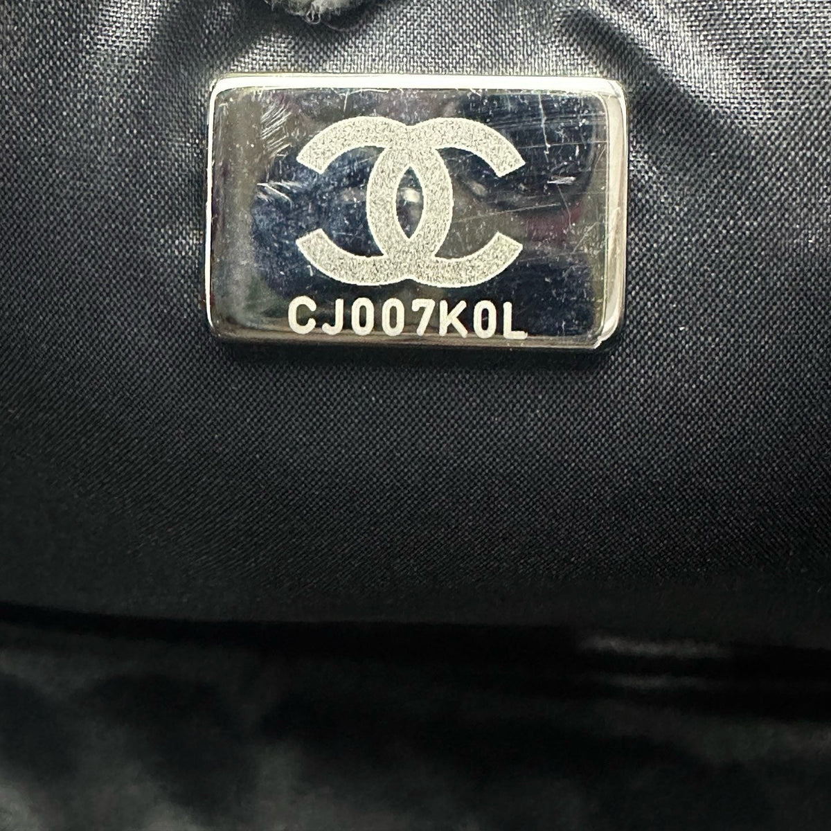 Chanel Black Quilted Nylon & Shearling Bowling Silver-Tone Hardware