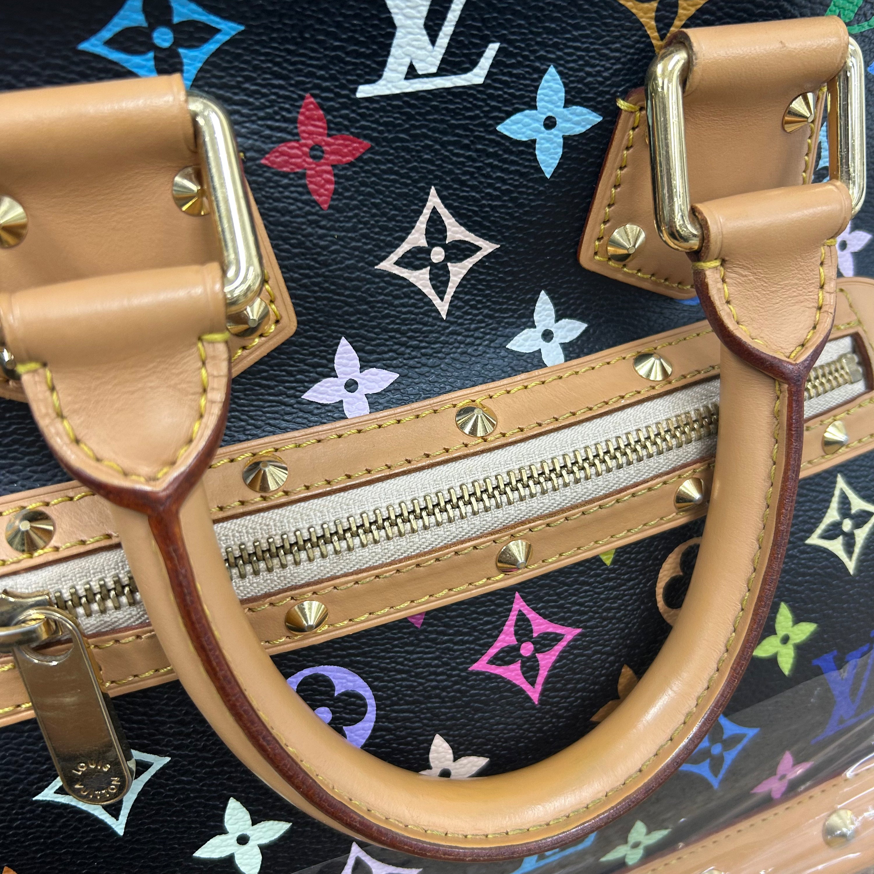 Louis Vuitton × Takashi Murakami Black Multicolore Alma