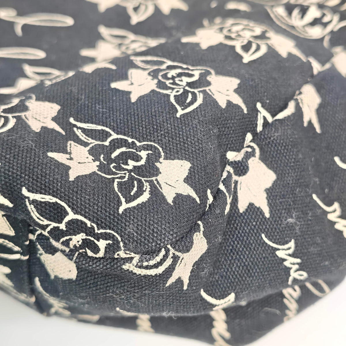 Chanel Vintage Printed Canvas Acrylic Chain Tote Bag